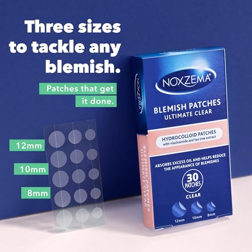 Noxzema Hydrocolloid Pimple Patches Small with Niacinamide & Tea Tree Extract - 30 Count