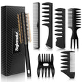 Stylemate Men's Hair Styling Combs & Brush Set for Quiff & Pompadour