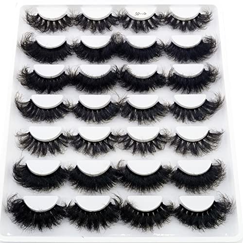 14 Pairs 3D Mink Lashes 10-25mm Natural Fluffy Eyelashes