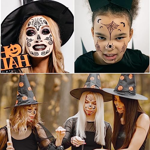 Sugar Skull Temporary Face Tattoos - 10 Sheets Day of Dead