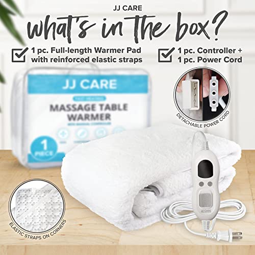 JJ CARE Heated Massage Table Warmer Pad - Plush Sherpa Fleece, 30" x 73"