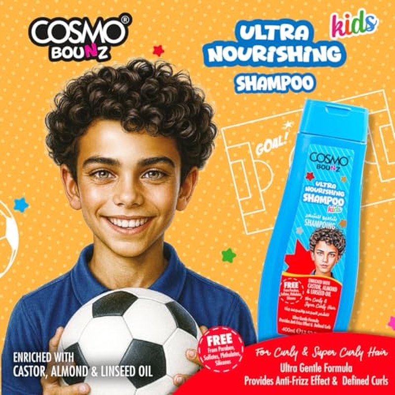 Cosmo Bounz Kids Hair Shampoo 400ml - Curly & Wavy Hair