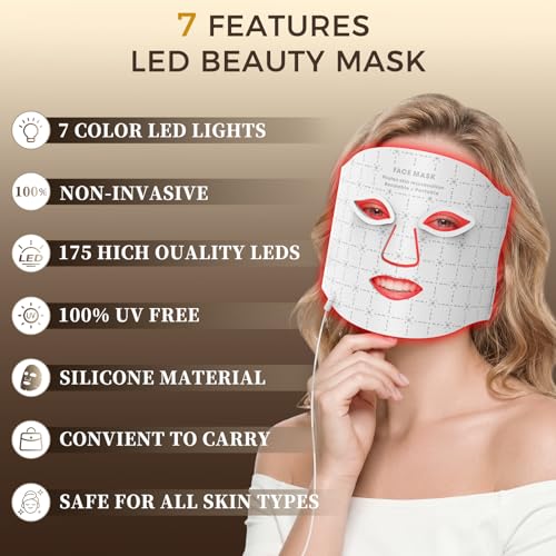 Red Light Therapy Mask for Face | 7-in-1 LED Anti-Aging