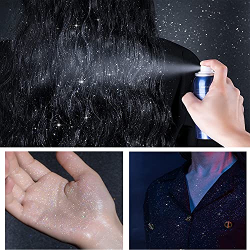 Body Glitter Spray 60ml - Long-Lasting Hair & Body Shimmer