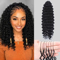 Feather Crochet Hair Extensions 14 Inch Deep Wave Synthetic