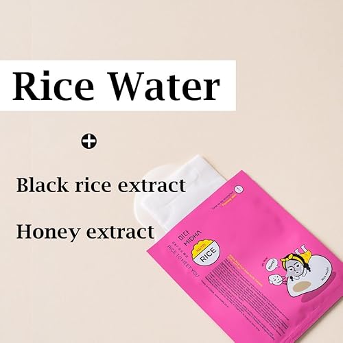 MIDHA RICE MILK MASK NUTRI FIRMING, 0.77fl.oz/23ml x 5set,Lifting and Firming, Nourishing Care, Elasticity-Boosting, Hydrating, Deep Moisture, Skin Bounce, Non-Sticky, Daily Face Sheet mask