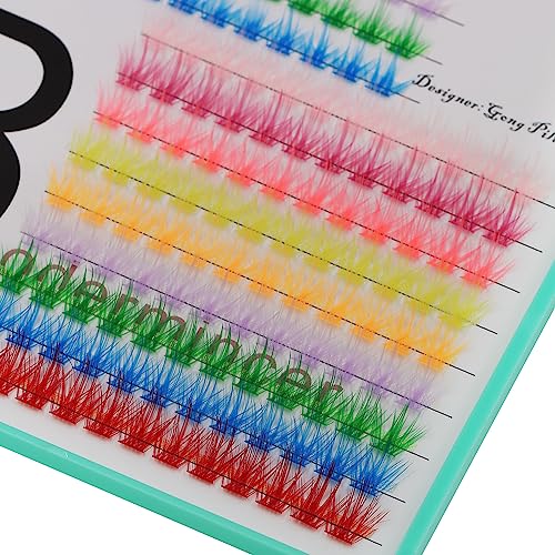 Lash Clusters Extensions Kit 204pcs 9 Colors Mixed 0.07mm D Curl