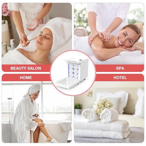 Hot Towel Warmer for Spa, Small Towel Warmer for Esthetician, Mini Towel Warmer for Facial Salon Beauty, Professional Towel Heater Towel Warmer Cabinet(5L-White)
