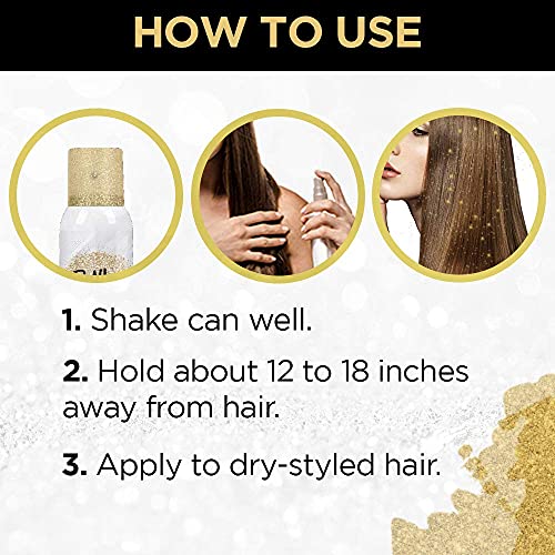 Punky Gold Glitter Spray for Hair & Body, 3.5 oz