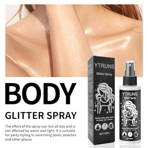 Glitter Spray for Hair, Body & Face - Festival Makeup