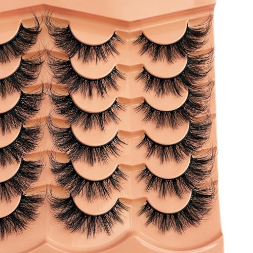 3D Manga Cat Eye False Eyelashes 18mm - 12 Pairs Strip Lashes