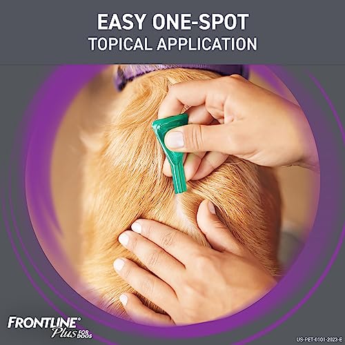 FRONTLINE Plus for Dogs Flea and Tick Treatment (Small Dog, 5-22 lbs.) 8 Doses (Orange Box)