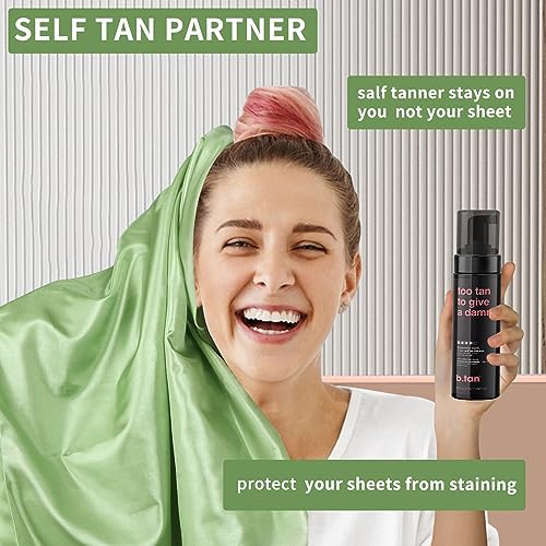 OceanGem Self Tan Sleep Sac, Breathable Self Tanner Sleep Sack, Protect Sheets from Self Tanner, Lightweight Poly Self Tanning Sheet Protector, Self Tanner Sleeping Bag (Green)