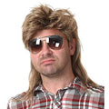 Mens Mullet Wig Light Brown 80s Party Costume