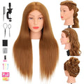 80% Human Hair Mannequin Head 26-28" with Clamp for Braiding