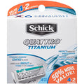 Schick Quattro Titanium Razor Blade Refills for Men Value Pack, 6 Count