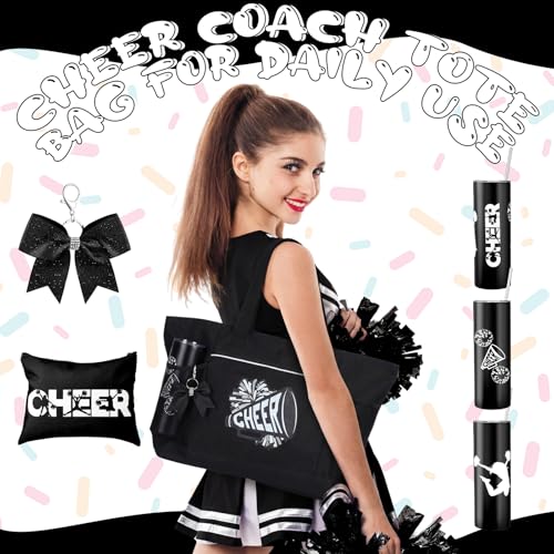 Patelai Cheerleader Gift Set – Tote Bag, Tumbler, Makeup Bag & Keychain