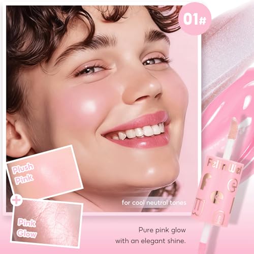FelinWel Dual-Ended Blush & Highlighter Stick, Dewy Liquid