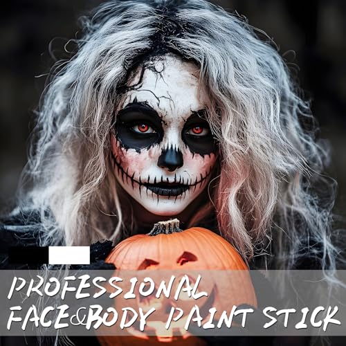 Black and White Face Paint Stick - Waterproof Makeup for Halloween Costume