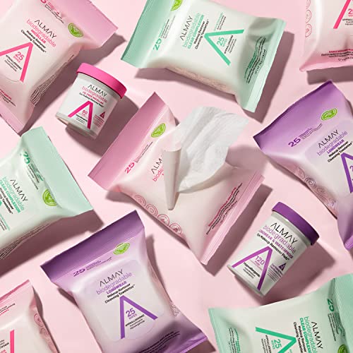 Almay Micellar Makeup Remover Wipes, 25 Count (Pack of 2)