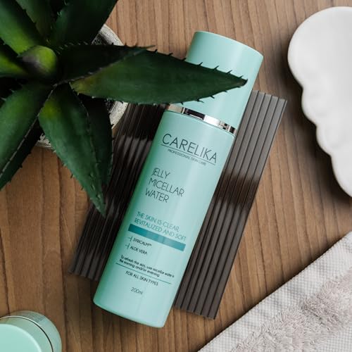 CARELIKA Jelly Micellar Water with Aloe - Gentle Makeup Remover & Facial Cleanser 200ml