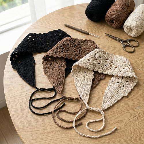 3-Piece Boho Knit Headbands for Women, Adjustable Hair Accessories Set