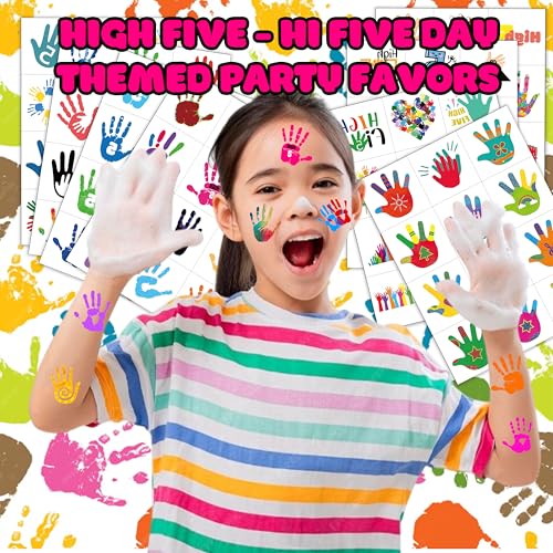 Hi Five Temporary Tattoos for Kids – 96-Piece Party Favors