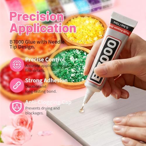 Multicolor 3mm Rhinestones for Crafting Bedazzling Jewelry & DIY Projects (40 Colors, 32000Pcs)