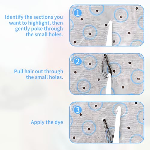 12PCS Hair Highlighting Kit with Bleach Cap & Coloring Tools