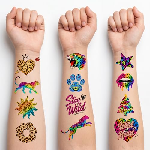 96 Cheetah Print Temporary Tattoos for Kids | Party Favors