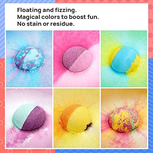 Lagunamoon Bath Bombs for Kids, Women - Bubble Bath Shower Salts for Women - Relaxing Bathbombs Set - Bath Essentials Shower Bubble Steamers (12-Pack Bath Bombs)