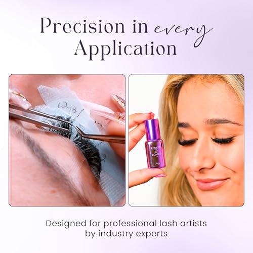 LivBay Locked & Loaded Professional Lash Adhesive, Lash Extension Glue, 1-Second Drying, 6-Week Retention, Thin Viscosity, Versatile Eyelash Extension Adhesive, 5ml
