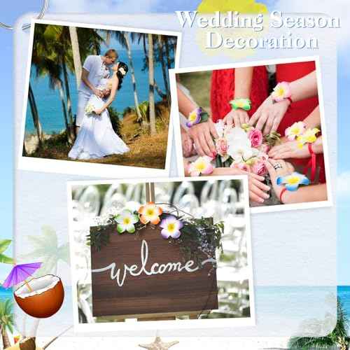 18 Pcs Hawaiian Flower Hair Clips, 2.75 Inch Plumeria Foam Hair Clip Artificial Tropical Flower Hairpins for Beach Vacation Wedding