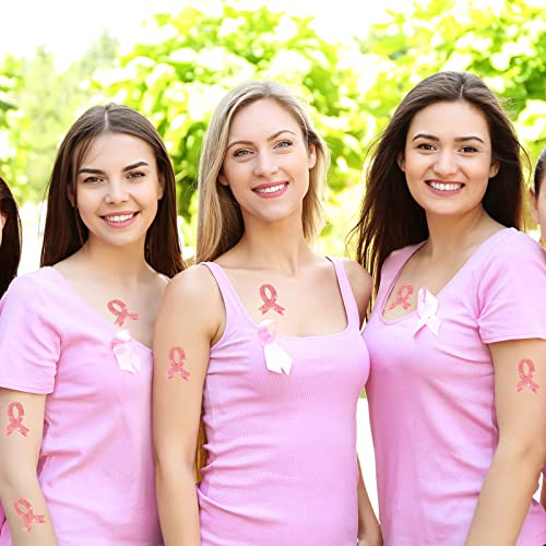Breast Cancer Awareness Glitter Tattoo Stickers - 240 Pcs