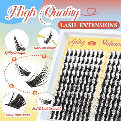 Manga Spiky Cluster Lashes 270Pcs D Curl 10-16mm DIY
