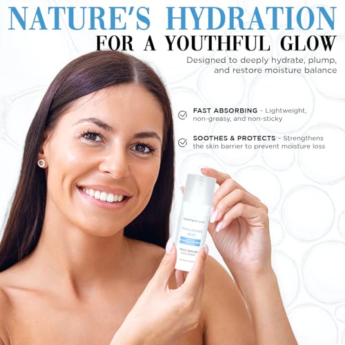 Context Skin Hyaluronic Acid Serum for Face - Deeply Hydrates & Plumps, Smooths Fine Lines, Enhances Elasticity & Restores Radiance - Pure Hyaluronic Serum for Glowing, Youthful Skin - 1.69 Fl oz