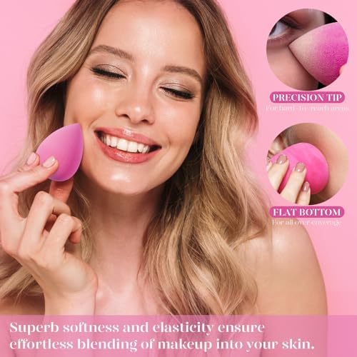 BEAKEY Makeup Sponge Set of 6 - Latex-Free Beauty Blenders