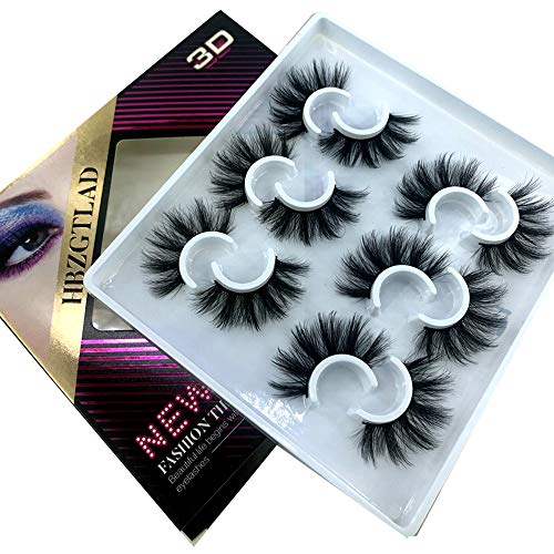 6 Pairs Fluffy 3D Faux Mink False Eyelashes (25mm)