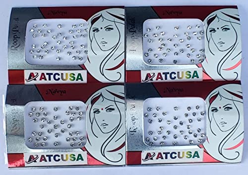 ATCUSA 140+ Crystal Bindi Dots 3mm - Self-Adhesive Face Jewels