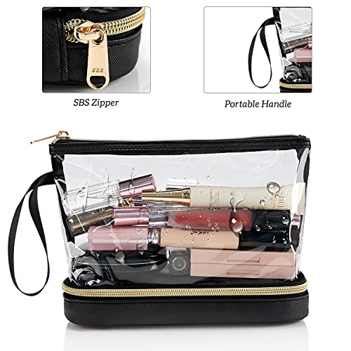 Clear Makeup Travel Bag, TSA Approved Toiletry Organizer