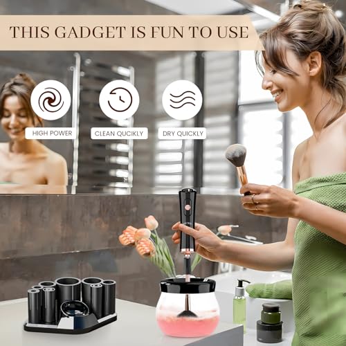 RICRIS Electric Makeup Brush Cleaner and Dryer - 26,000 RPM