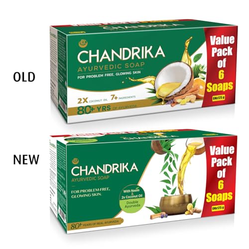 Chandrika Ayurvedic Soap, 125g (Pack Of 6)