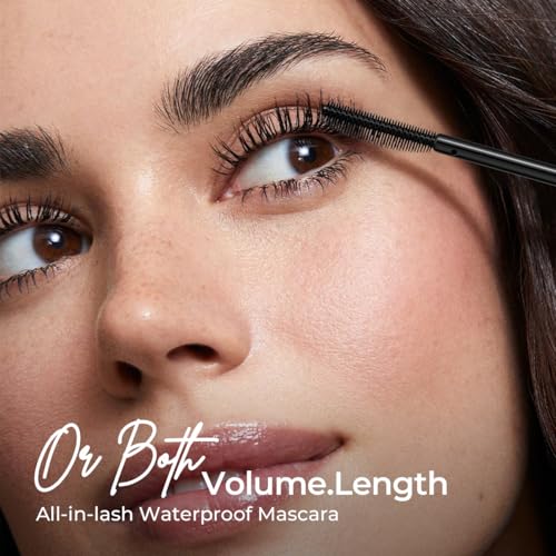 SACE LADY Waterproof Mascara, All-in-Lash Mascara Volume and Length Eyelashes, Smudge-proof and Sweat-proof, Long Lasting Curl, Natrual Black Eye Makeup Gift for Women