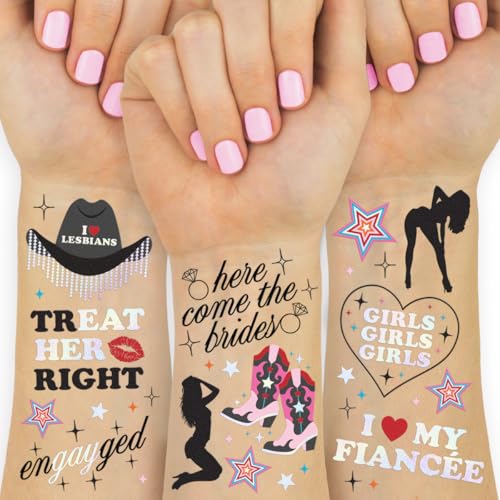xo, Fetti Pride Bride Temporary Tattoos - 52 Glitter Styles