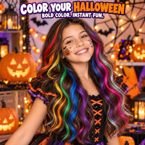 PPUPXQZ Temporary Hair Color Stick - 9 Pearl Washable Shades for Hair, Face & Body