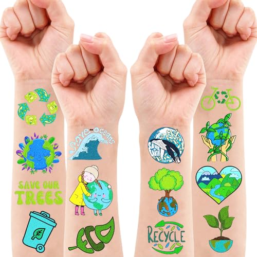 101 PCS Earth Day Temporary Tattoos - Eco Friendly Party Favors