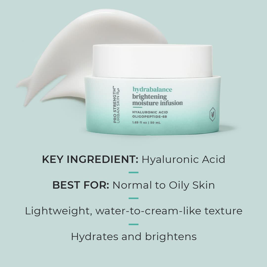 Urban Skin Rx®, HydraBalance Instant Moisture Infusion | Luxurious, Fragrance-Free Formula Provides Intense Hydration + a Youthful Looking Glow, Formulated with Squalane and Hyaluronic Acid, 1.69 Oz