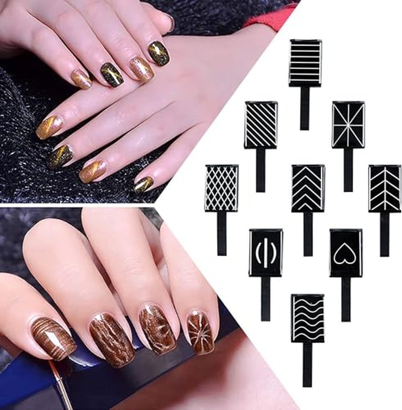 15-Piece Nail Magnet Tool Set for Cat Eye Gel Art – Double-Head Design