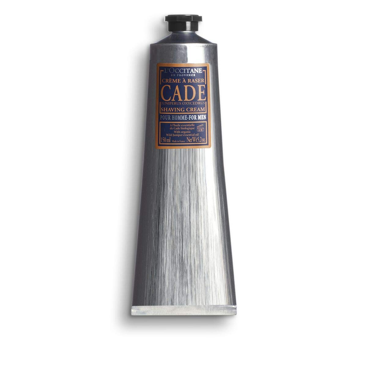 L'Occitane Cade Shaving Cream, 5.4 Ounce: Rich, Creamy Foam, Smooth Shave, With Shea Butter, Reduce Feelings of Tightness & Irritation, Made in France