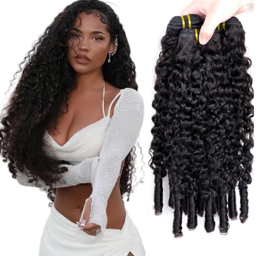 Freiuoke Burmese Curly Hair Bundles 28-32 Inch Virgin